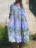 MONET Pure Linen Dress or Duster, Ice Dye