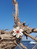 Flower Child Beaded Shell Necklace