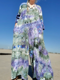Monet Ice Dye Linen Jumpsuit, Fits 8-14