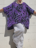 DARK NIGHT Boxy Linen Top, One Size