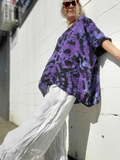 DARK NIGHT Boxy Linen Top, One Size