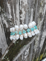 Moon Shells  & Amazonite Beads Boho Bracelet