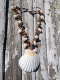 Organic Seeds And Big Shell Necklace