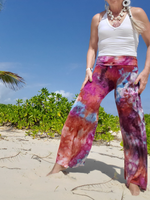 ice dye pink-purple-rust comfy pants