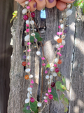 PINK Opals with Shells & Pearls Layering Necklace