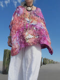 Ice Dye One Size Linen Tunic, S-3XL