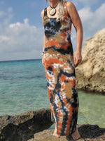 Earthy Tie Dye Tank Dress
