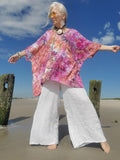 Ice Dye One Size Linen Tunic, S-3XL