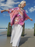 Ice Dye One Size Linen Tunic, S-3XL