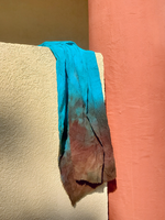 Artsy Cotton Gauze Scarf in Jade &amp; Brown