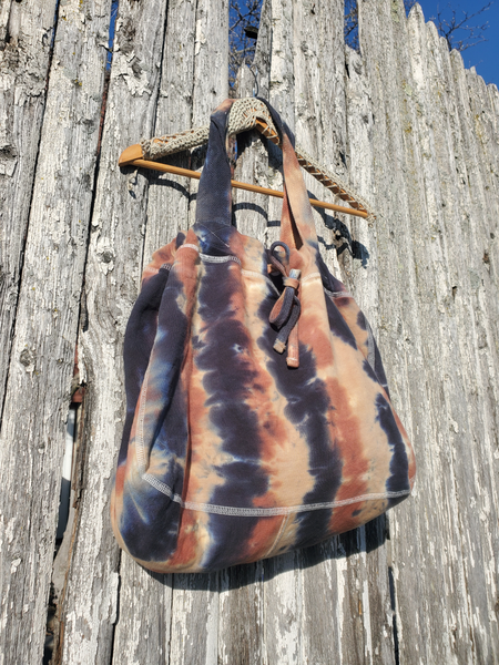 hand dyed organic cotton handbag