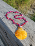 Colorful Shell & Gems Short Necklace