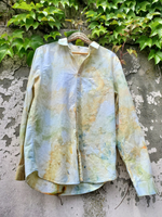 pastel watercolors ice dye button down shirt