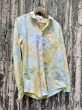 collared, chest pockets, cuffs, linen-cotton fabric