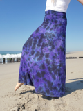 Hand Dyed Black-Purple Maxi Skirt