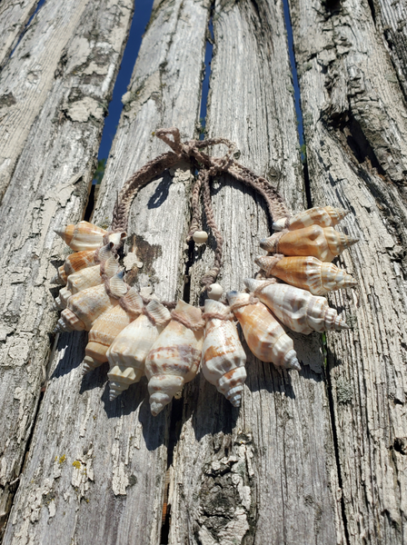 Stitched Shells Large Shells Statement Choker β vacationwardrobe.com