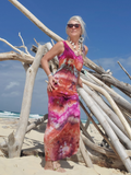 ice dye maxi tank dress, bodycon