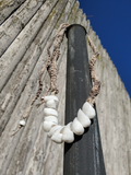Crocheted Shell Necklace or Wrap Bracelet