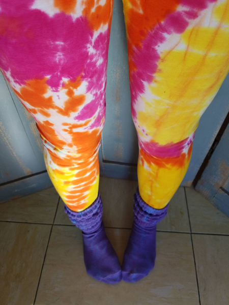Funky Leggings in Bright Tie Dye