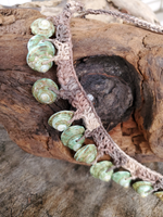 GREEN SEA SHELL Bib Necklace