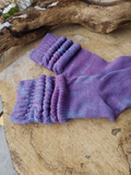 DISTRESSED LAVENDER Hand Dyed Slouchy Socks