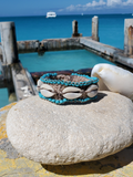 Chunky Beaded Hemp & Cowrie Shell Bracelet