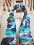 Thigh High Socks in Tie Dye - Northern Lights