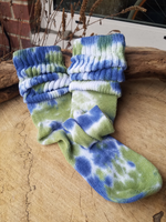 Cozy Avocado & Lapis Blue Slouchy Socks