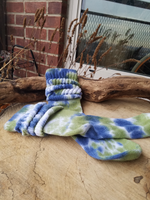 Cozy Avocado & Lapis Blue Slouchy Socks