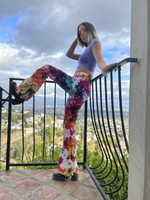 Colorful Tie Dye Bell Bottoms, Distressed