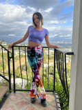 Colorful Tie Dye Bell Bottoms, Distressed