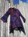 Sweet Tie Dye Bell Sleeve Tunic with Pockets