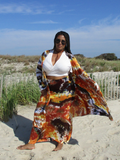 Vibrant Earthy Tie Dye Cardigan, Beach Cover Up