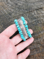 Beaded Crocheted Boho Hemp Bracelet