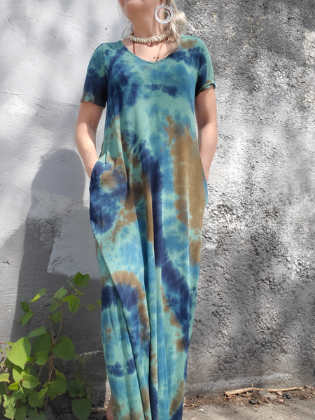 Tie Dye Maxi Dress in Green & Blues vacationwardrobe.com Tie Dye Maxi Dress in Green & Blues vacationwardrobe.com