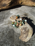 Earthy Crocheted Necklace or Wrap Bracelet, FOREST