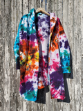 Oversized Long RAINBOW GALAXY Tie Dye Hoodie