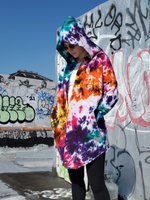 Oversized Long RAINBOW GALAXY Tie Dye Hoodie