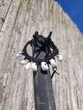 Moon Shells on Black Hemp Necklace